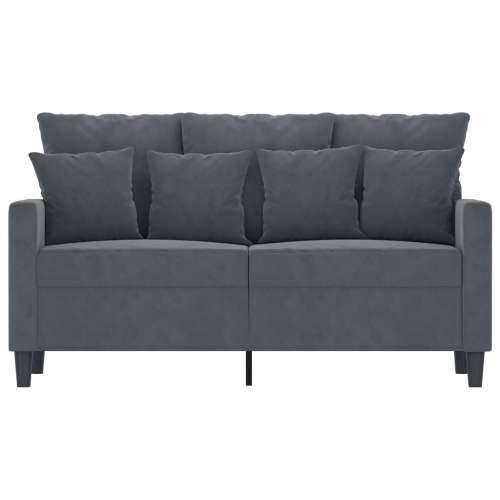 Dvosjed tamnosivi 120 cm baršunasti - Tamno siva 120 cm Cijena