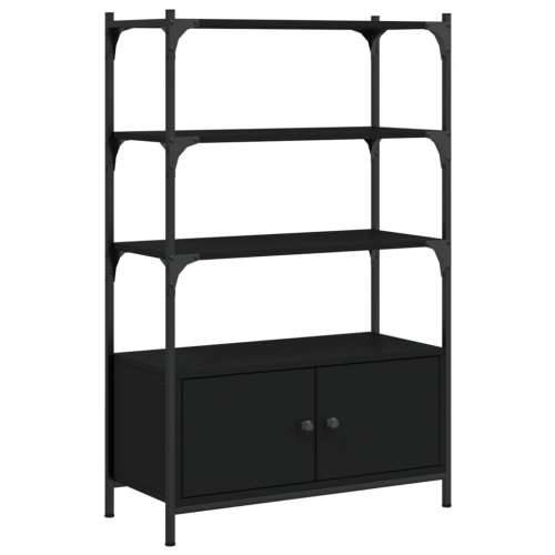 Regal za knjige 3 razine crni 70x30x109,5 cm konstruirano drvo - Crna 1 70 cm Cijena