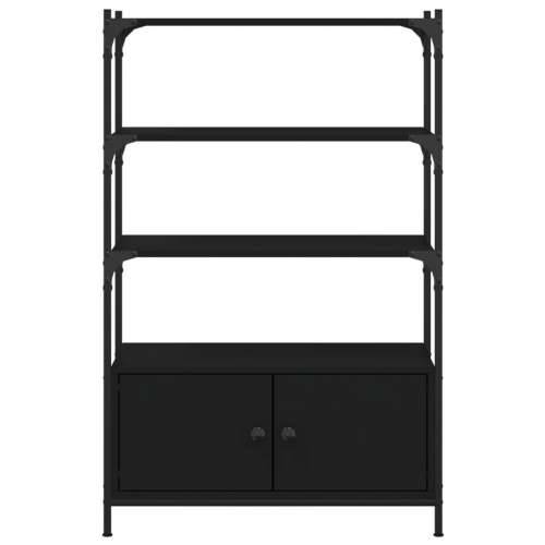 Regal za knjige 3 razine crni 70x30x109,5 cm konstruirano drvo - Crna 1 70 cm Cijena