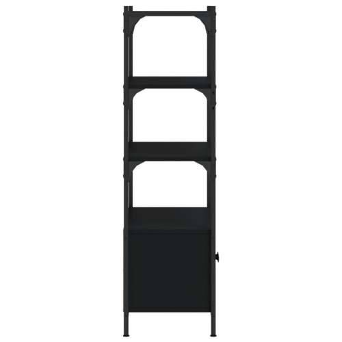 Regal za knjige 3 razine crni 70x30x109,5 cm konstruirano drvo - Crna 1 70 cm Cijena