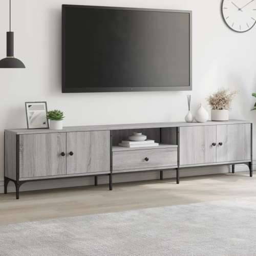 TV ormarić s ladicom boja hrasta 200x25x44 cm konstruirano drvo - Sivi hrast sonoma 1 Cijena