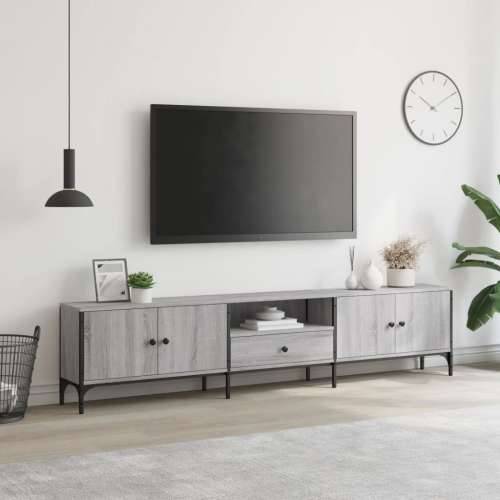 TV ormarić s ladicom boja hrasta 200x25x44 cm konstruirano drvo - Sivi hrast sonoma 1 Cijena