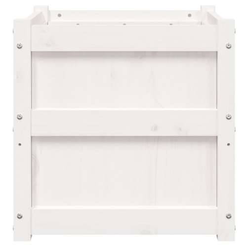 Vrtna sadilica bijela 50 x 50 x 50 cm od masivne borovine - Bijela boja bora 1 Cijena