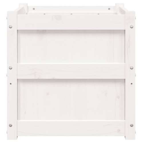 Vrtna sadilica bijela 50 x 50 x 50 cm od masivne borovine - Bijela boja bora 1 Cijena