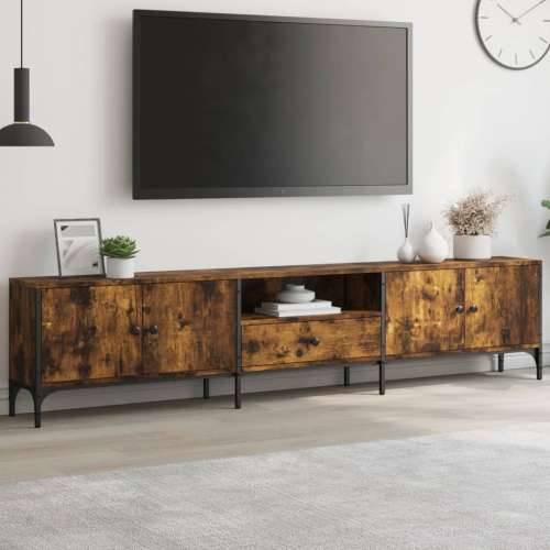 TV ormarić s ladicom boja hrasta 200x25x44 cm konstruirano drvo - Dimljeni hrast 1 Cijena