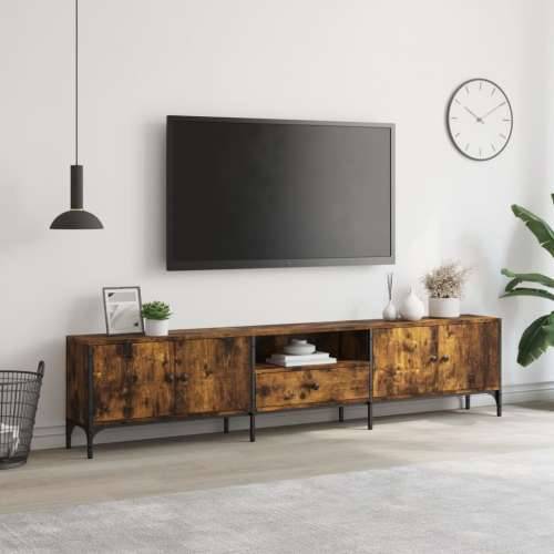 TV ormarić s ladicom boja hrasta 200x25x44 cm konstruirano drvo - Dimljeni hrast 1 Cijena