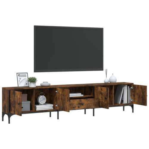 TV ormarić s ladicom boja hrasta 200x25x44 cm konstruirano drvo - Dimljeni hrast 1 Cijena