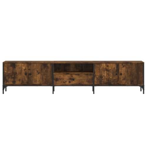 TV ormarić s ladicom boja hrasta 200x25x44 cm konstruirano drvo - Dimljeni hrast 1 Cijena