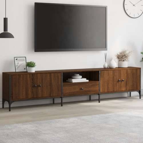 TV ormarić s ladicom boja hrasta 200x25x44 cm konstruirano drvo - Smeđi hrast 1 Cijena