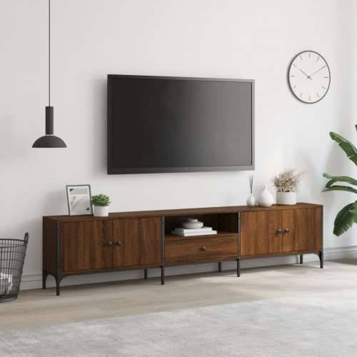 TV ormarić s ladicom boja hrasta 200x25x44 cm konstruirano drvo - Smeđi hrast 1 Cijena