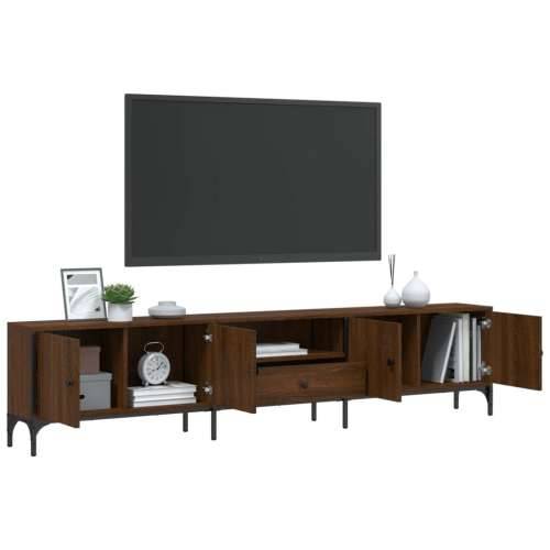 TV ormarić s ladicom boja hrasta 200x25x44 cm konstruirano drvo - Smeđi hrast 1 Cijena