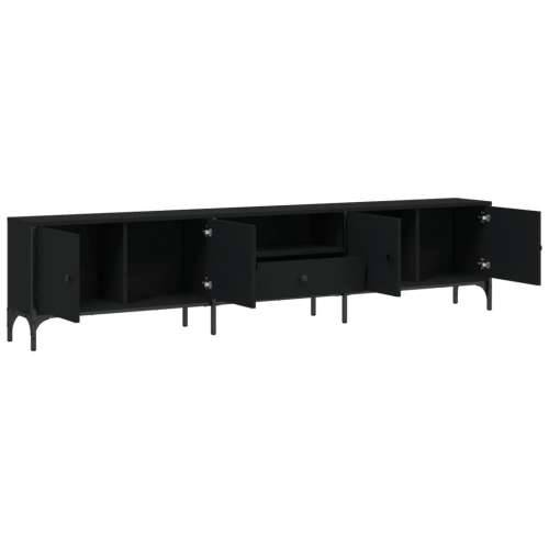 TV ormarić s ladicom crni 200 x 25 x 44 cm konstruirano drvo - Crna 1 Cijena