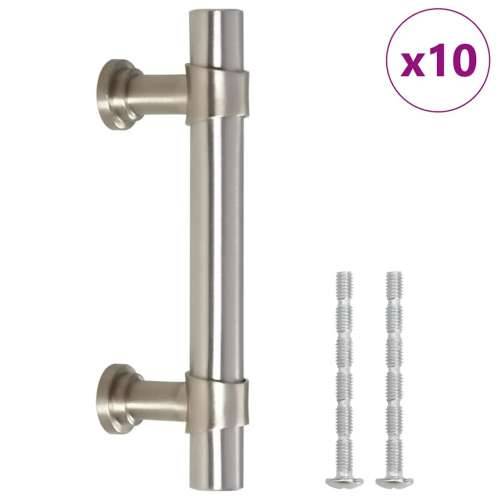Ručke za ormarić 10 kom srebrne 64 mm od nehrđajućeg čelika - Srebrno 64 mm 10 Cijena
