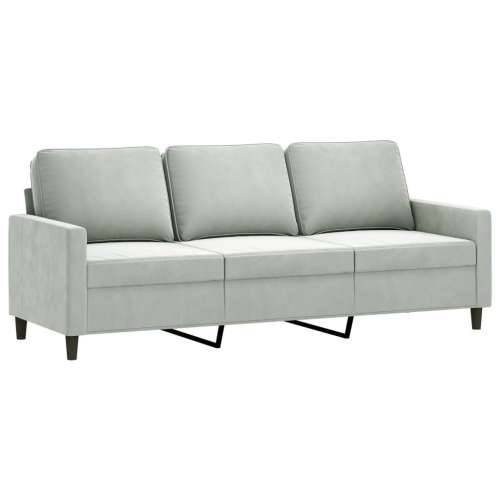 3-dijelni set sofa s jastucima svjetlosivi baršunasti Cijena