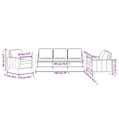 3-dijelni set sofa s jastucima svjetlosivi baršunasti Cijena