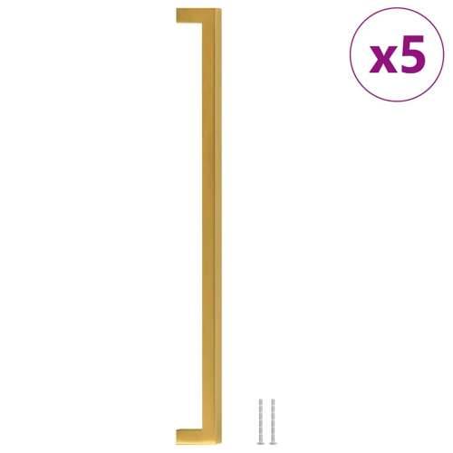 Ručke za ormarić 5 kom zlatne 320 mm od nehrđajućeg čelika - Zlatno 320 mm 5 Cijena