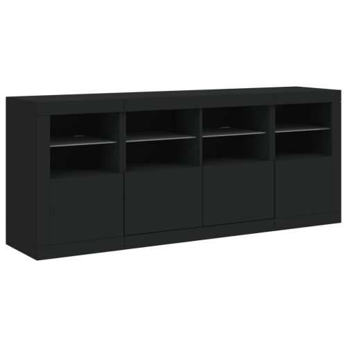Komoda s LED svjetlima crna 163x37x67 cm - Crna 1 Cijena