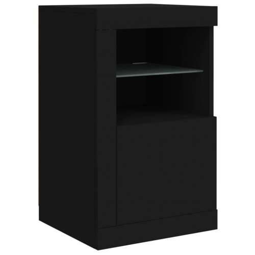 Komoda s LED svjetlima crna 163x37x67 cm - Crna 1 Cijena