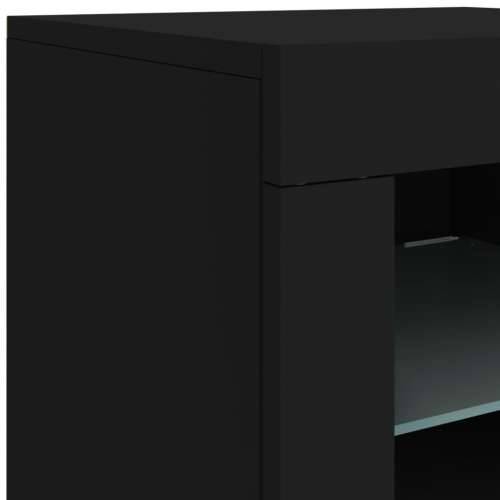 Komoda s LED svjetlima crna 163x37x67 cm - Crna 1 Cijena