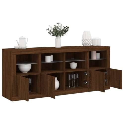 Komoda s LED svjetlima boja smeđeg hrasta 163x37x67 cm - Smeđi hrast 1 Cijena