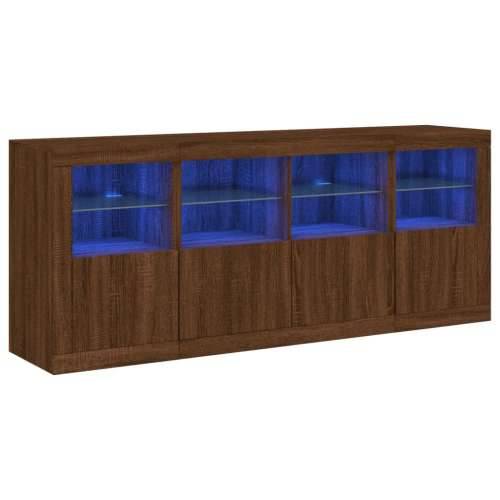 Komoda s LED svjetlima boja smeđeg hrasta 163x37x67 cm - Smeđi hrast 1 Cijena