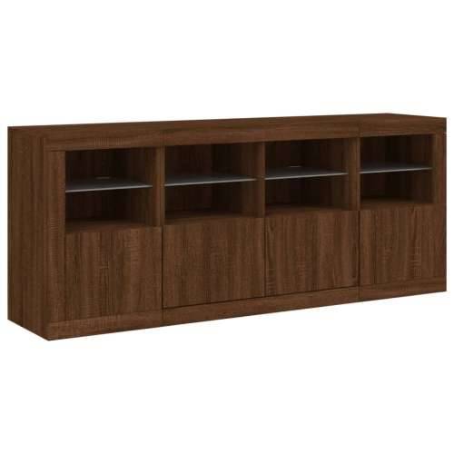 Komoda s LED svjetlima boja smeđeg hrasta 163x37x67 cm - Smeđi hrast 1 Cijena