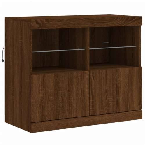Komoda s LED svjetlima boja smeđeg hrasta 163x37x67 cm - Smeđi hrast 1 Cijena