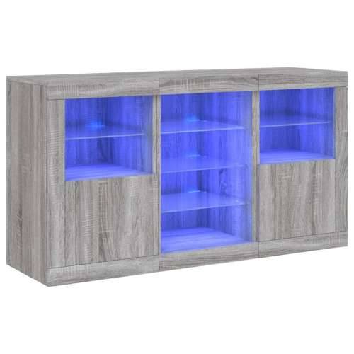 Komoda s LED svjetlima boja sivog hrasta 123x37x67 cm - Sivi hrast sonoma 1 Cijena