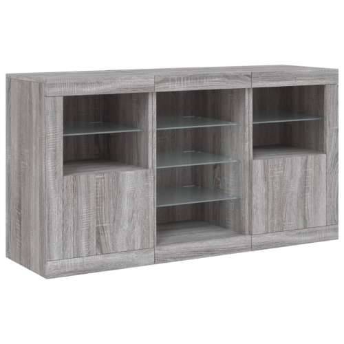 Komoda s LED svjetlima boja sivog hrasta 123x37x67 cm - Sivi hrast sonoma 1 Cijena