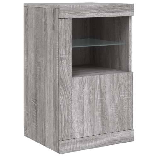 Komoda s LED svjetlima boja sivog hrasta 123x37x67 cm - Sivi hrast sonoma 1 Cijena