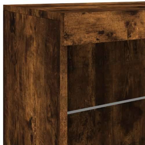 Komoda s LED svjetlima boja dimljenog hrasta 142,5x37x67 cm - Dimljeni hrast 1 Cijena
