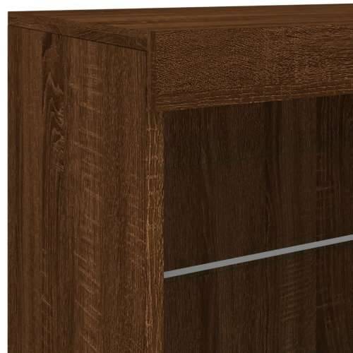 Komoda s LED svjetlima smeđa boja hrasta 142,5x37x67 cm - Smeđi hrast 1 Cijena