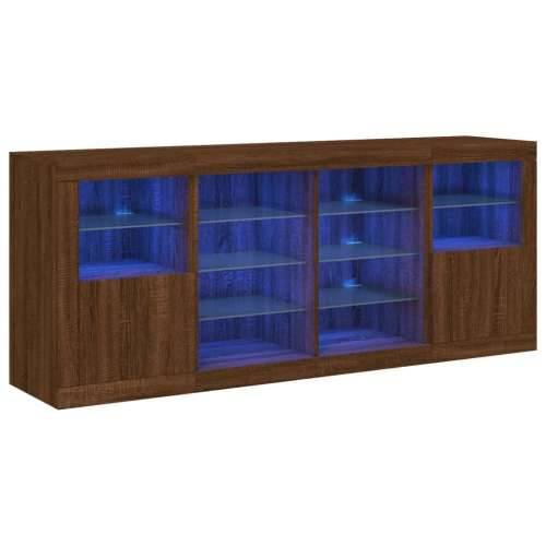 Komoda s LED svjetlima boja smeđeg hrasta 163x37x67 cm - Smeđi hrast 1 Cijena