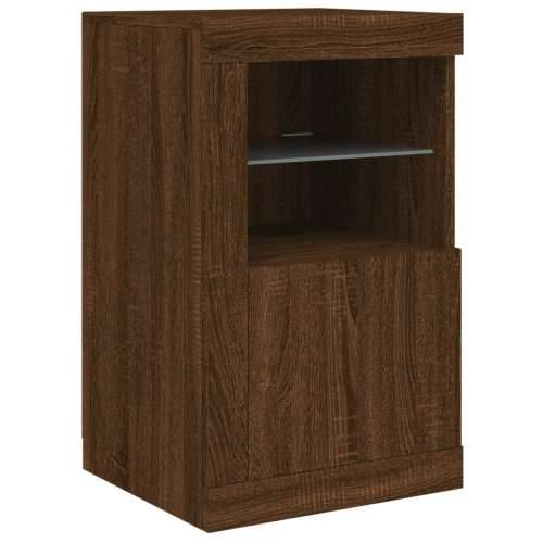 Komoda s LED svjetlima boja smeđeg hrasta 163x37x67 cm - Smeđi hrast 1 Cijena