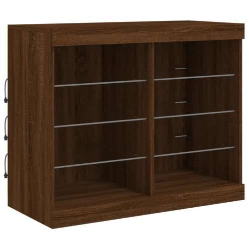 Komoda s LED svjetlima boja smeđeg hrasta 163x37x67 cm - Smeđi hrast 1 Cijena