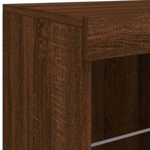 Komoda s LED svjetlima boja smeđeg hrasta 163x37x67 cm - Smeđi hrast 1 Cijena