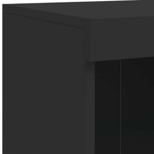 Komode s LED svjetlima 3 kom crne od konstruiranog drva - Crna 3 Cijena