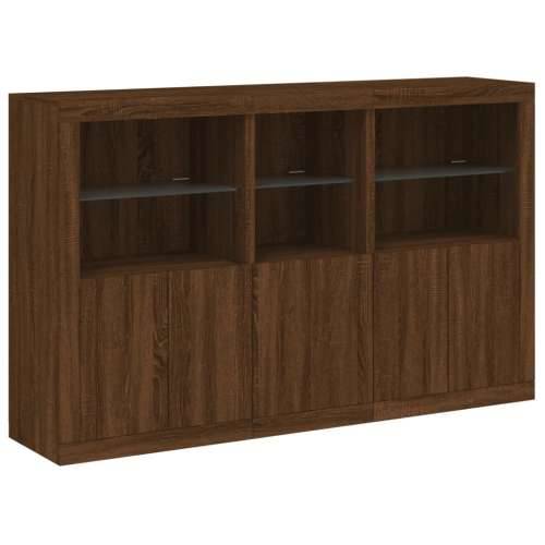 Komoda s LED svjetlima boja smeđeg hrasta 162x37x100 cm - Smeđi hrast 1 Cijena