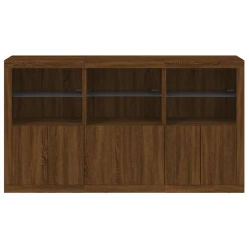 Komoda s LED svjetlima boja smeđeg hrasta 181,5x37x100 cm - Smeđi hrast 1 Cijena