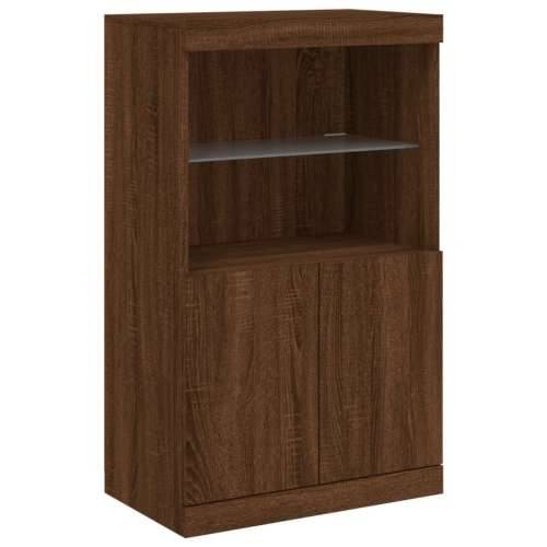Komoda s LED svjetlima boja smeđeg hrasta 181,5x37x100 cm - Smeđi hrast 1 Cijena