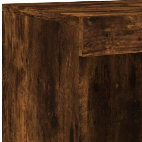 Komoda s LED svjetlima boja dimljenog hrasta 202x37x100 cm - Dimljeni hrast 1 Cijena