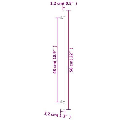 Ručke za ormarić 10 kom crne 480 mm od nehrđajućeg čelika - Crna 480 mm 10 Cijena