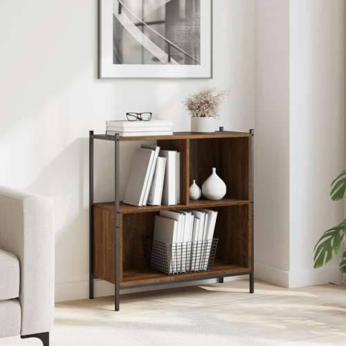 Regal za knjige boja hrasta 72x28x77,5 cm od konstruiranog drva - Smeđi hrast 1 77.5 cm Cijena