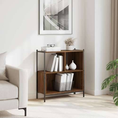Regal za knjige boja hrasta 72x28x77,5 cm od konstruiranog drva - Smeđi hrast 1 77.5 cm Cijena