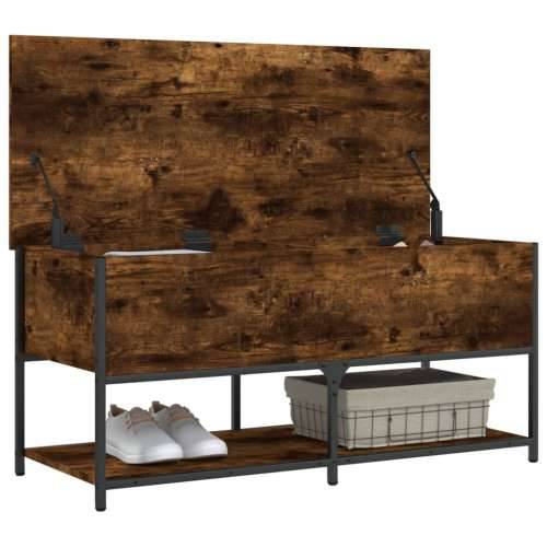Klupa za pohranu boja hrasta 100x42,5x47 cm konstruiranog drva - Dimljeni hrast 100 x 42.5 x 47 cm Cijena