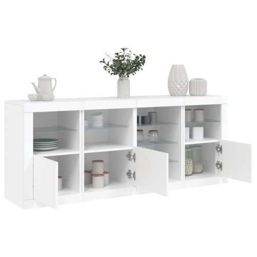 Komoda s LED svjetlima bijela 164 x 37 x 67 cm - Bijela 1 Cijena