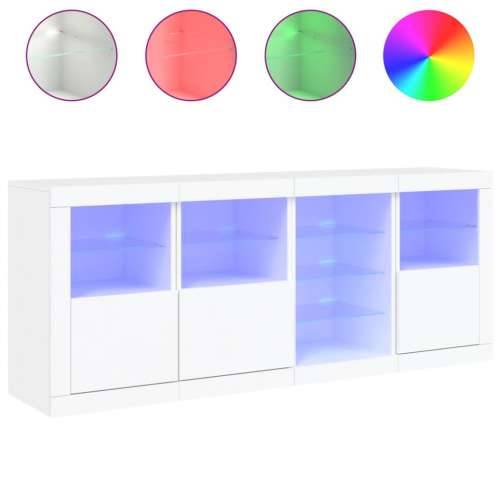 Komoda s LED svjetlima bijela 164 x 37 x 67 cm - Bijela 1 Cijena
