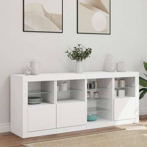 Komoda s LED svjetlima bijela 164 x 37 x 67 cm - Bijela 1 Cijena