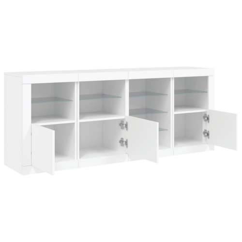 Komoda s LED svjetlima bijela 164 x 37 x 67 cm - Bijela 1 Cijena