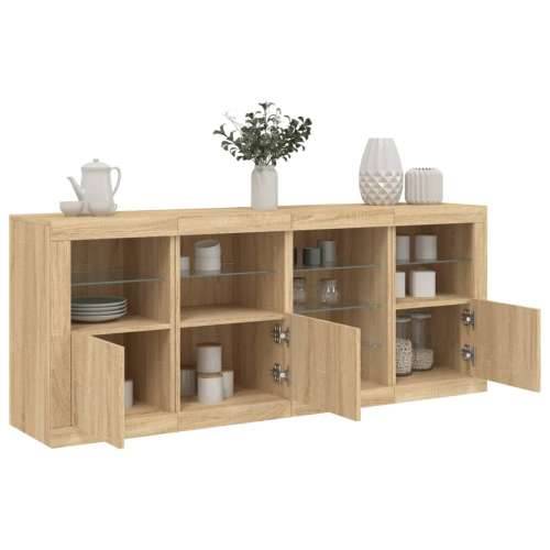 Komoda s LED svjetlima boja hrasta sonome 164 x 37 x 67 cm - sonoma hrast 1 Cijena